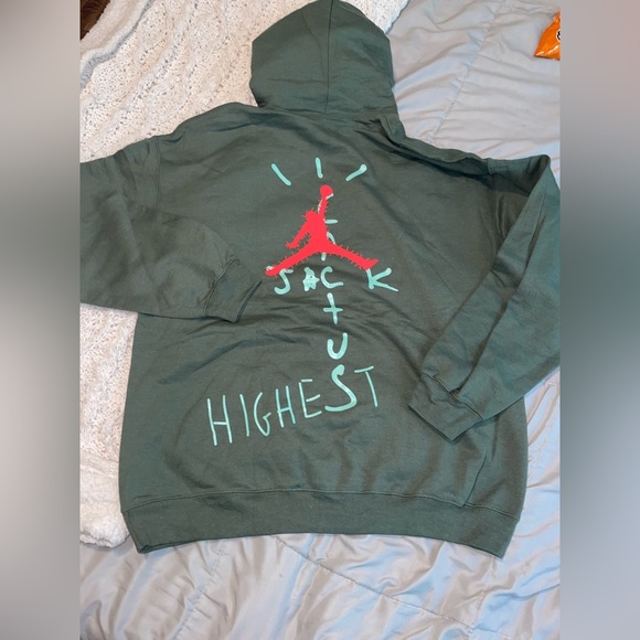 Travis Scott Other - NWOT Authentic Travis Scott Jordan cactus Jack hoodie XL glow in the dark